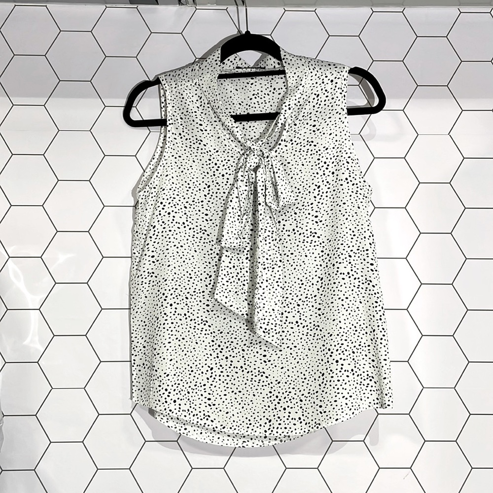 Woman Blouse White and Black